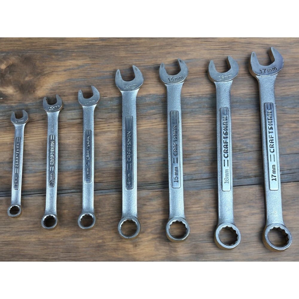 Vintage Craftsman Combination Wrench VV Series Set‎ 7 Piece 8 MM - 17 MM